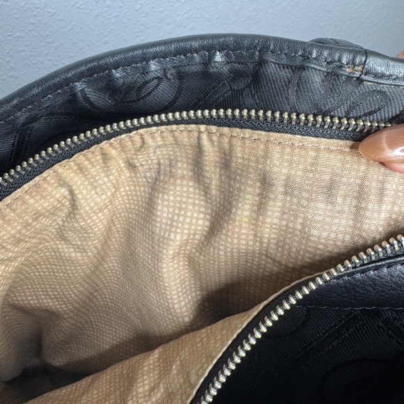 Brighton F327990 women's leather handbag tote black &‎ white double handle - Picture 13 of 16